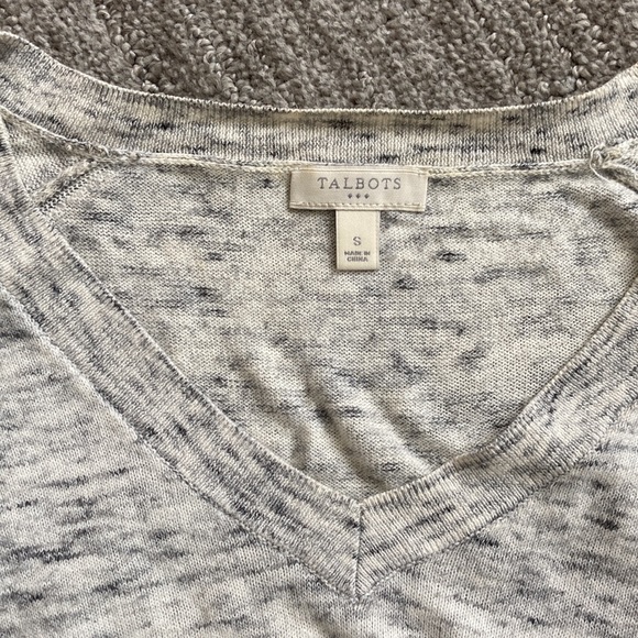 Talbot V-Neck Short Sleeve Sweater Top - Picture 7 of 7